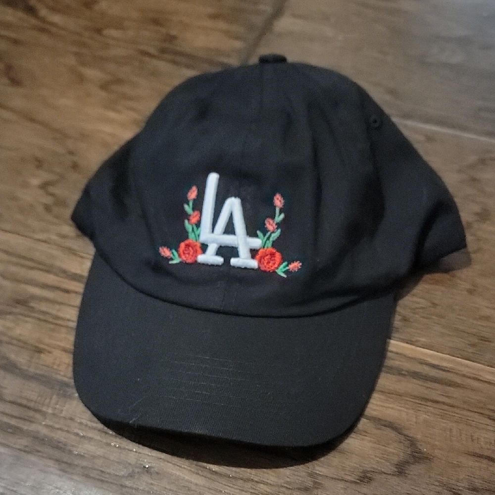 Fashion Nova Ladies Black Cap with Floral Embroidery